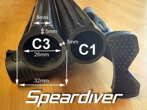 Carbon Speargun Tube With Track C3